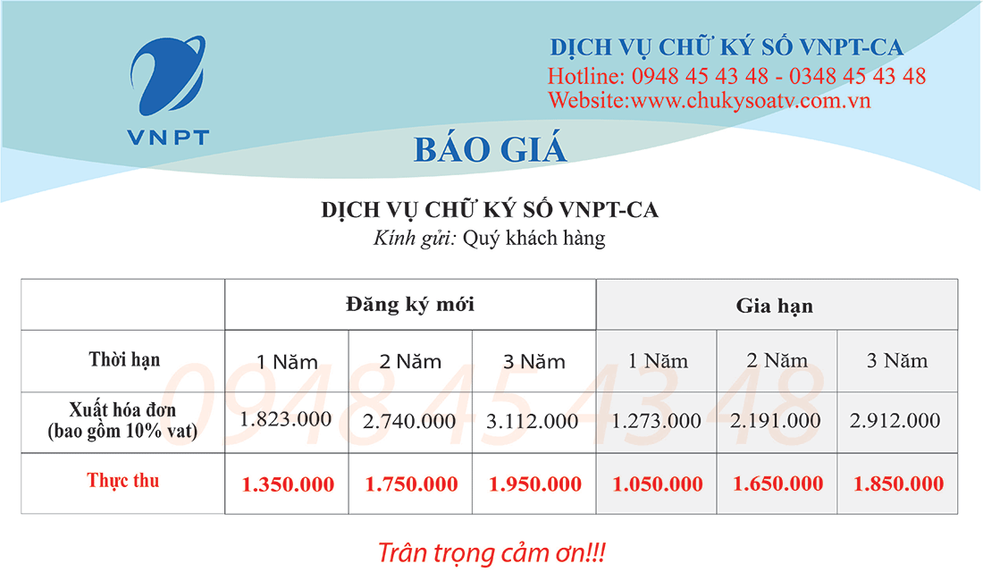 Đăng ký chữ ký số VNPT Cao Bằng-0948454348